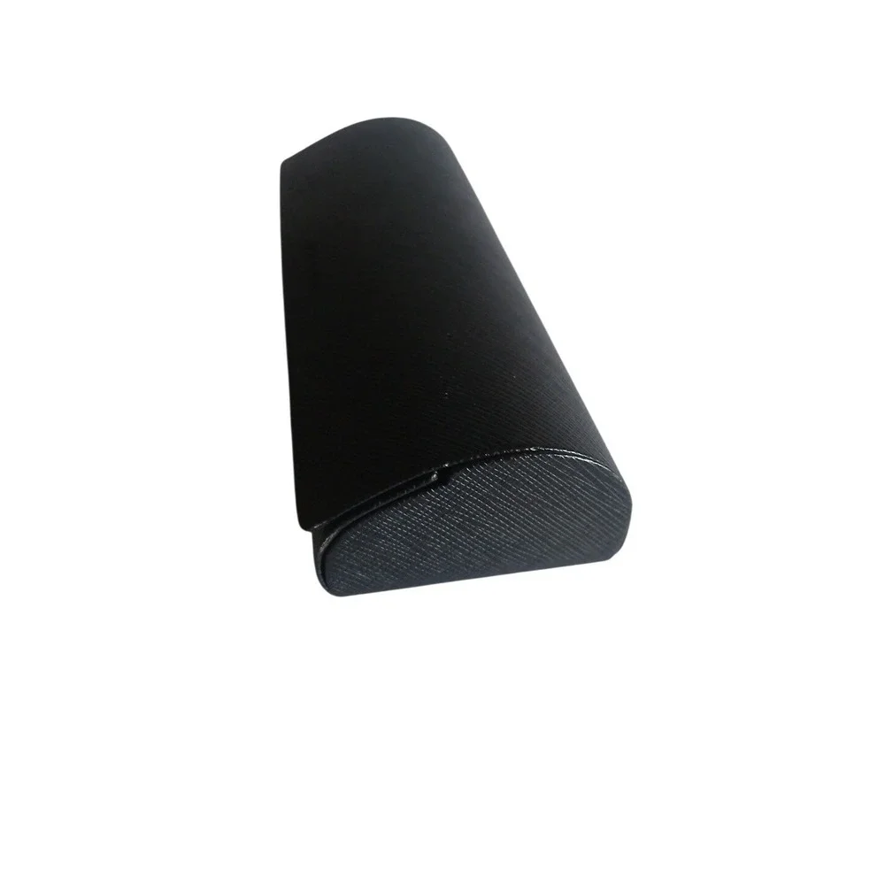 Prada Sunglasses Case Unisex OS Black Saffiano Leather Hard Clamshell Logo